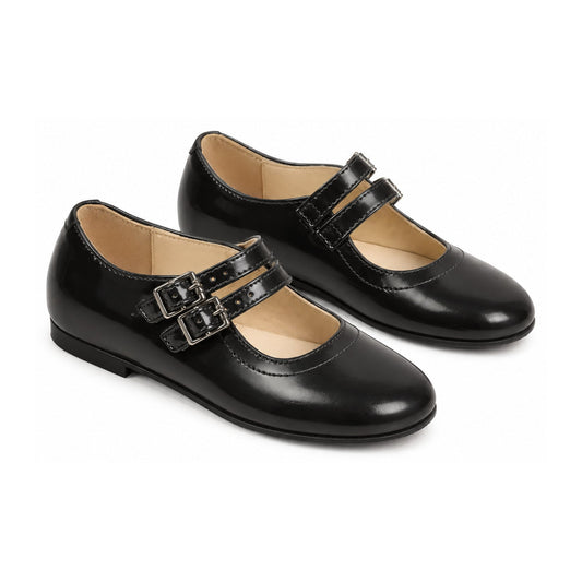 Gray Polished Leather Strap for Girl by Manuela de Juan