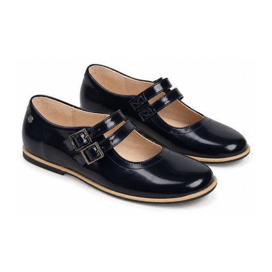 Navy Polished Leather Strap for Girl by Manuela de Juan