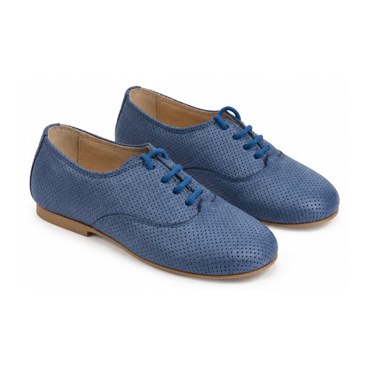 Navy Soft Leather Lace for Girl by Manuela de Juan