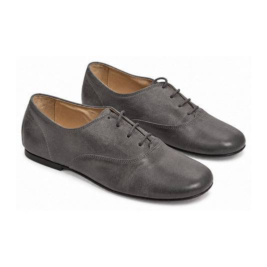 Gray Soft Leather Lace for Girl by Manuela de Juan