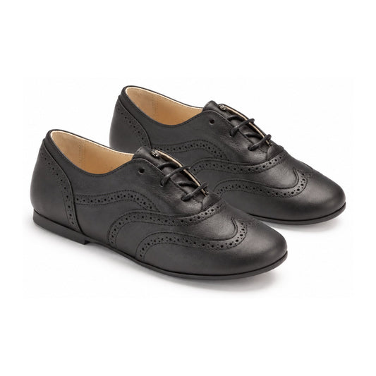Black Soft Leather Lace for Boy by Manuela de Juan