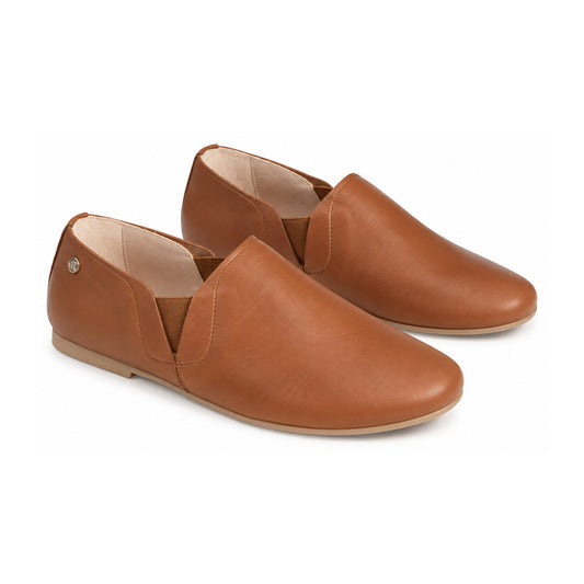 Tan Soft Leather Slip On for Girl/Boy by Manuela de Juan