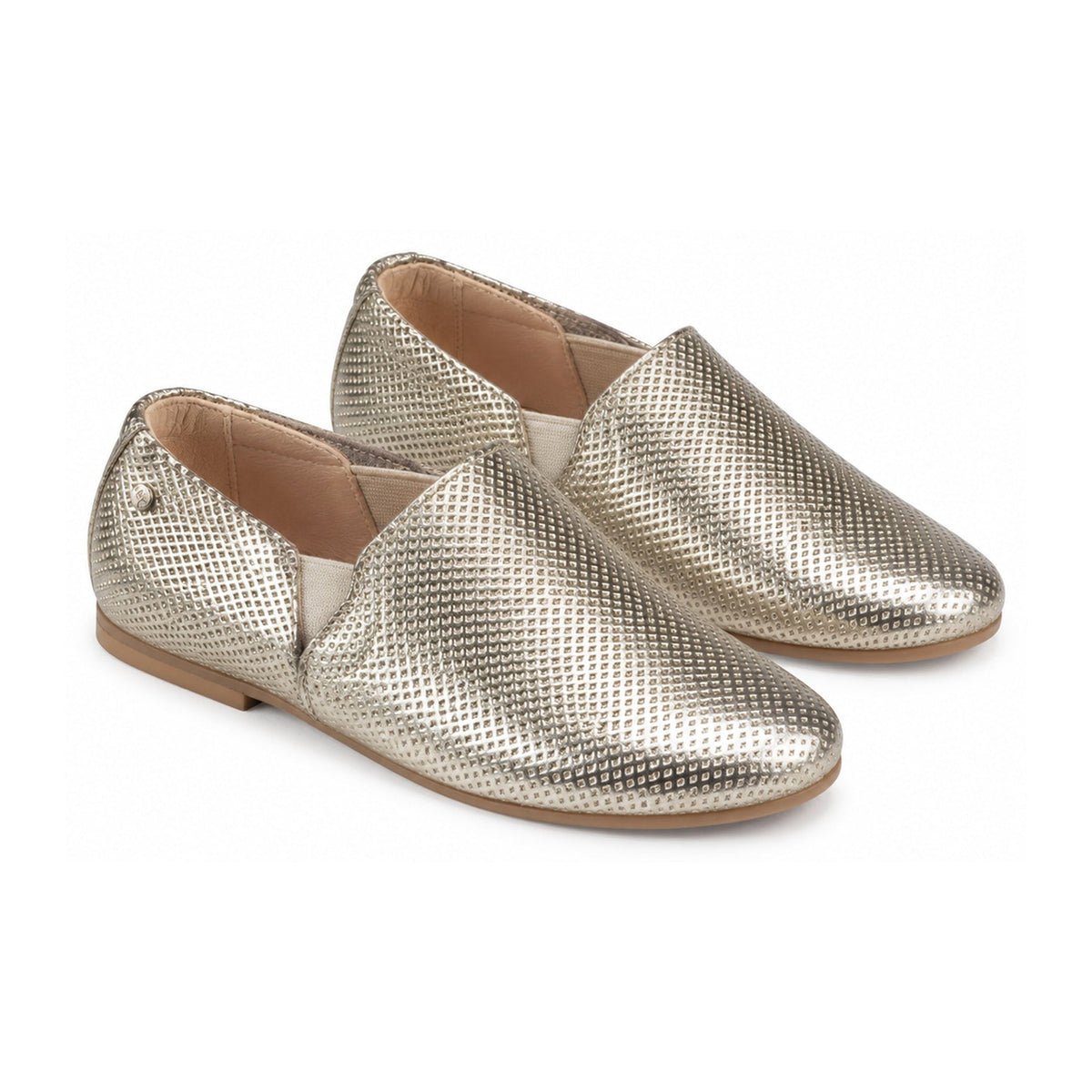 Gold Soft Leather Slip On for Girl/Boy by Manuela de Juan