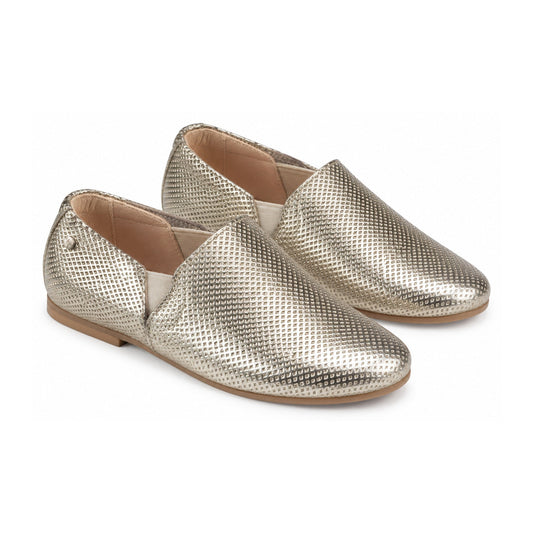 Gold Soft Leather Slip On for Girl/Boy by Manuela de Juan