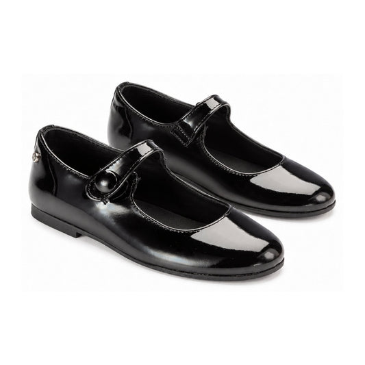 Black Patent Leather Strap for Girl by Manuela de Juan