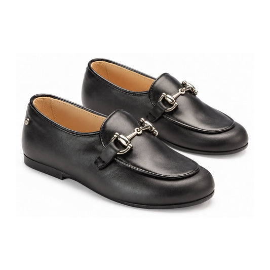 Black Soft Leather Slip On for Boy/Girl by Manuela de Juan