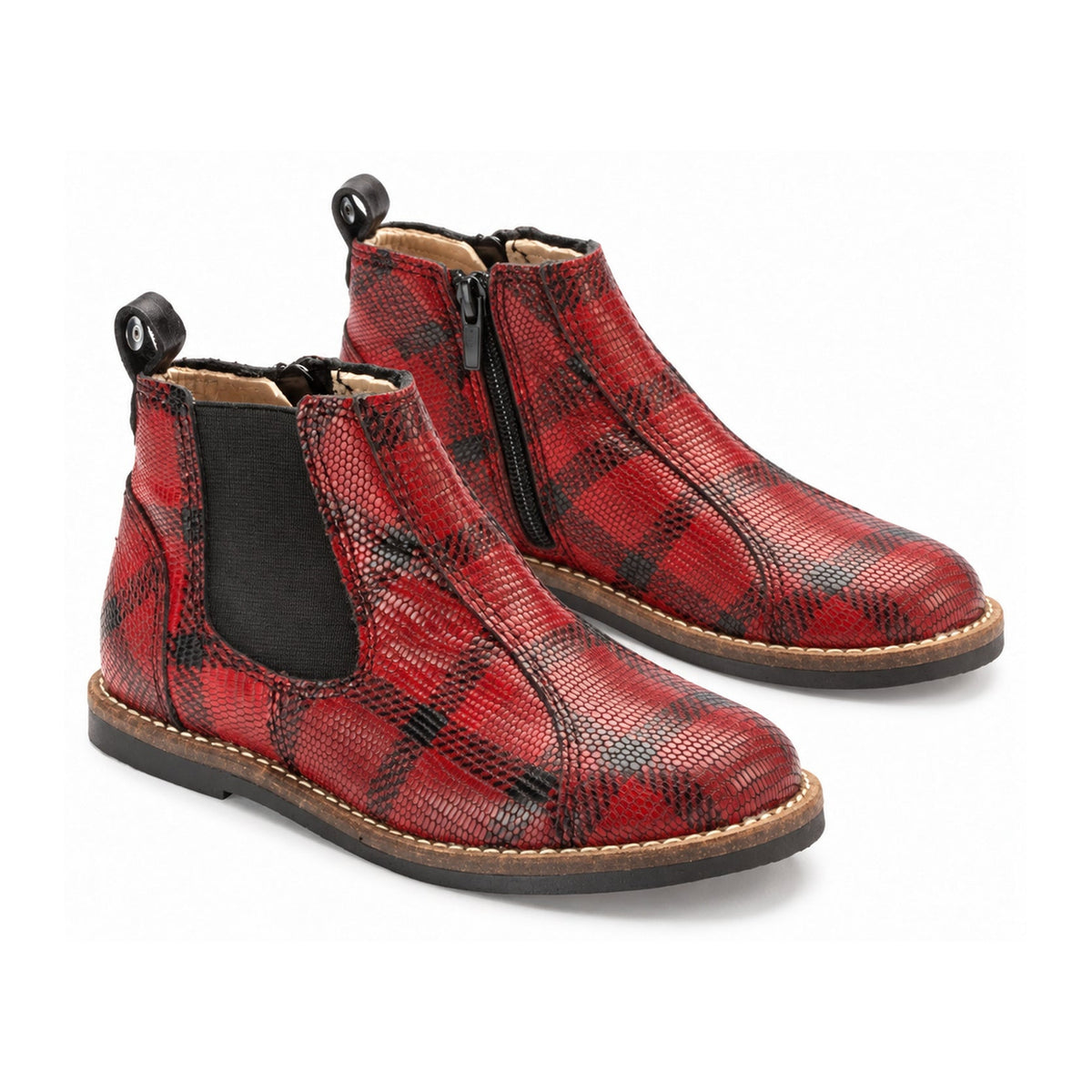 Red Soft Leather Bootie for Boy/Girl by Manuela de Juan