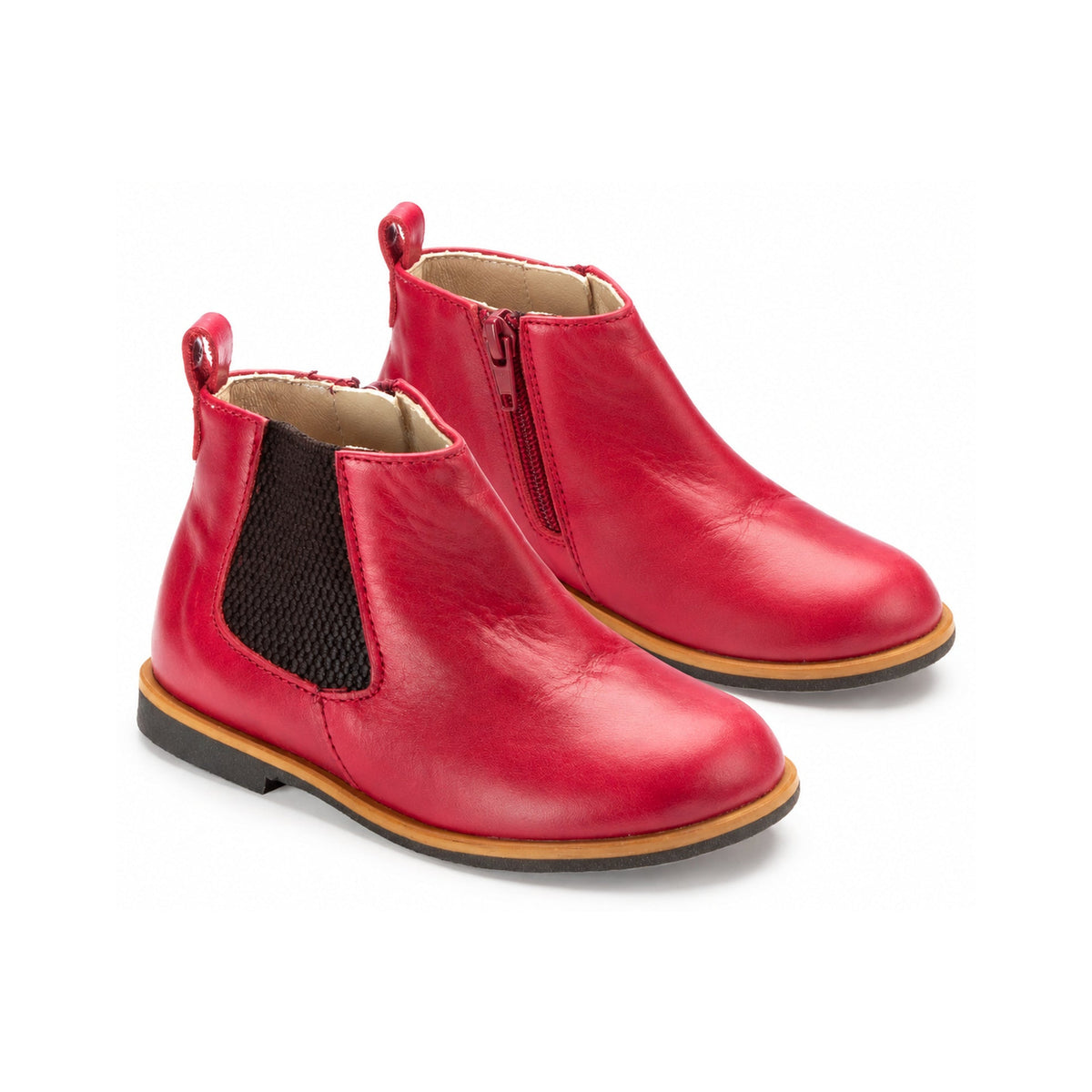Red Soft Leather Bootie for Toddlers & Boys/Girl by Manuela de Juan
