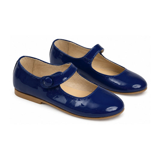 Navy Patent Leather Strap for Girl by Manuela de Juan