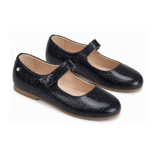 Navy Patent Leather Strap for Girl by Manuela de Juan