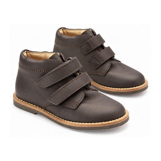 Brown Sahara Leather Velcro for Boy by Manuela de Juan