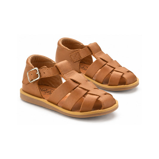 Camel Leather Toddler Sandal