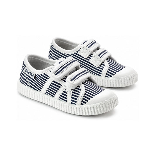 Blue White Stripes Baby Sneaker