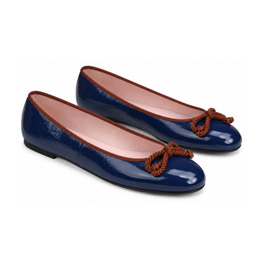 Navy Patent Leather Flats for Teen/Women by Pretty Ballerinas