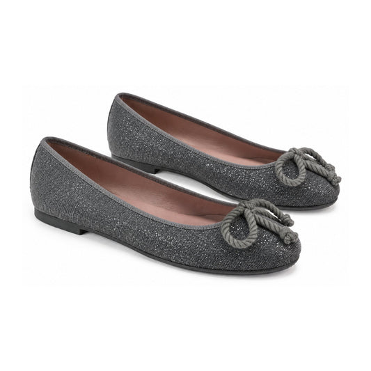 Gray Glitzy Flats for Teen/Women by Pretty Ballerinas