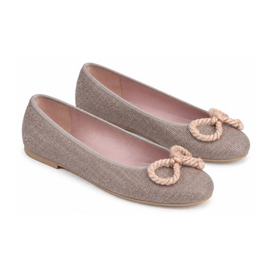 Soft Pink Galassi Bow Shoe for Teens & Women
