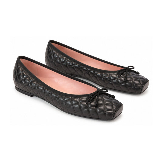 Black Soft Leather Flats for Teen/Women by Pretty Ballerinas