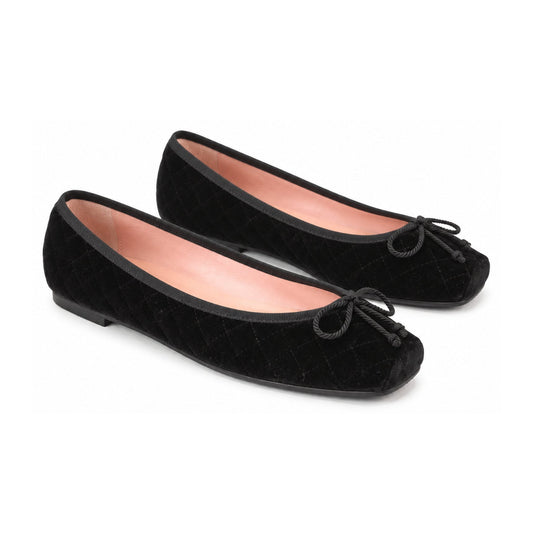 Black Suede Flats for Teen/Women by Pretty Ballerinas