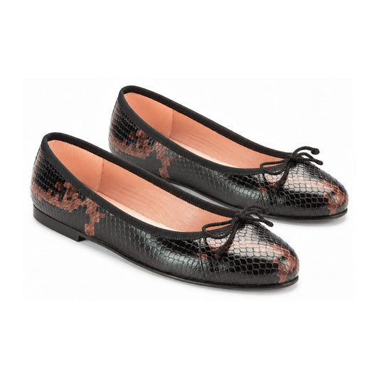 Black Soft Leather Flats for Teen/Women by Pretty Ballerinas