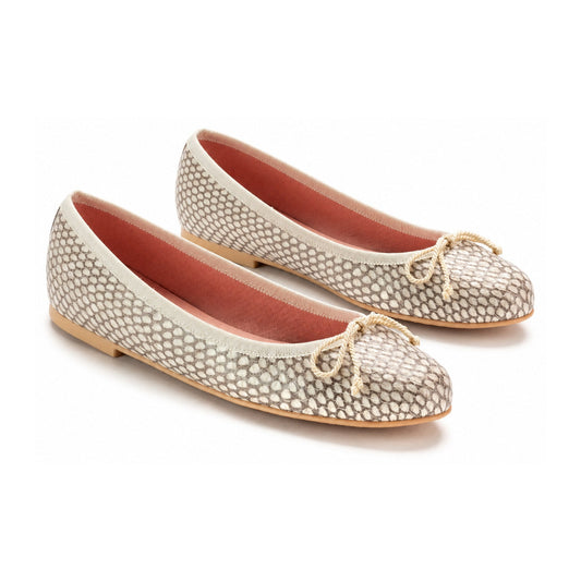 Beige Soft Leather Flats for Teen/Women by Pretty Ballerinas