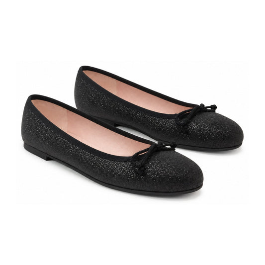 Black Glitter Flats for Teen/Women by Pretty Ballerinas