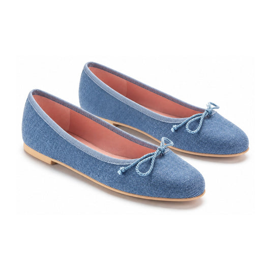 Blue Soft Leather Flats for Teen/Women by Pretty Ballerinas