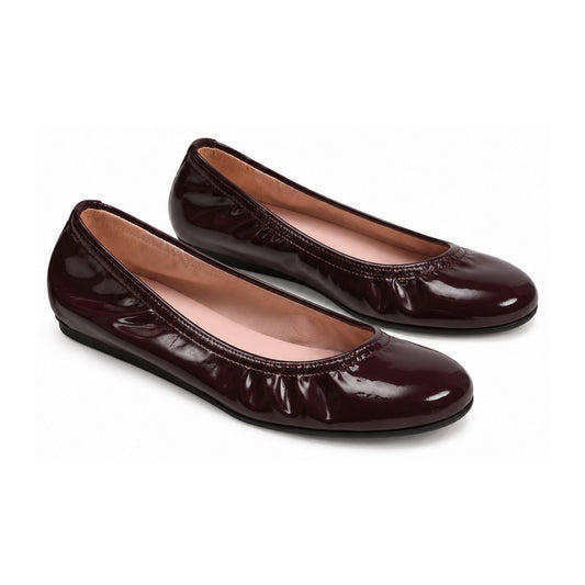 Bordo Patent Leather Flats for Teen/Women by Pretty Ballerinas