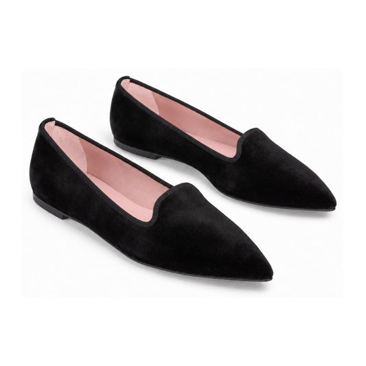 Black Velvet Smoking Loafer for Teen/Women by Pretty Ballerinas