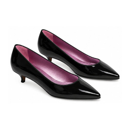 Navy Patent Leather Heel for Teen/Women by Pretty Ballerinas