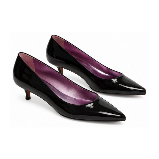 Black Patent Leather Heel for Teen/Women by Pretty Ballerinas