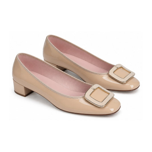 Blush Patent Leather Heel for Teen/Women by Pretty Ballerinas