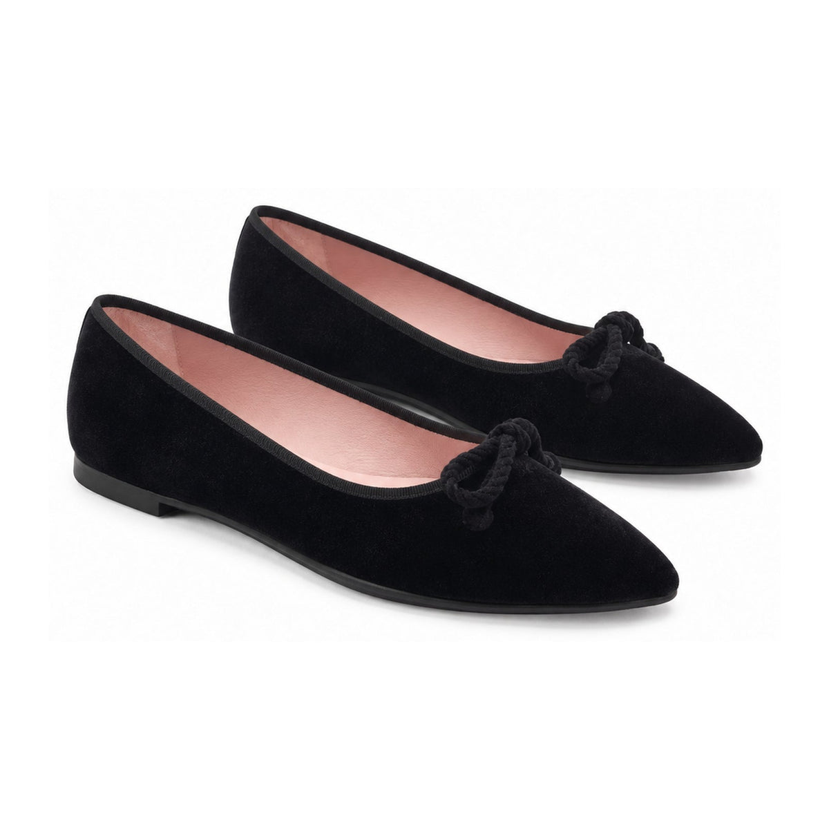 Black Velvet Flats for Teen/Women by Pretty Ballerinas