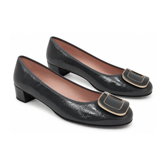 Gray Patent Leather Heel for Teen/Women by Pretty Ballerinas