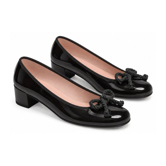 Black Patent Leather Heel for Teen/Women by Pretty Ballerinas