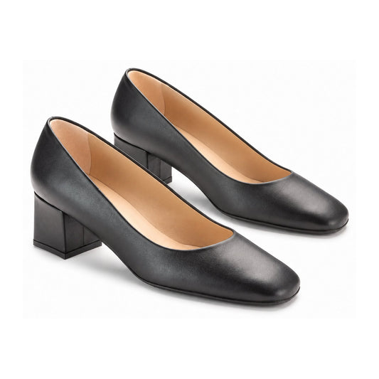 Black Soft Leather Heel for Teen/Women by Pretty Ballerinas