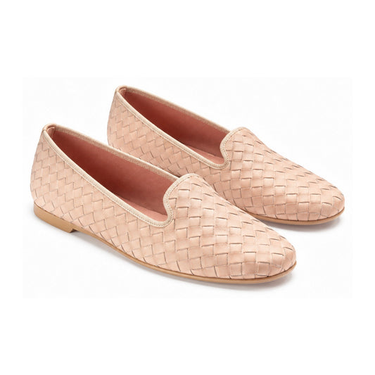 Pink Soft Leather Smoking Loafer for Teen/Women by Pretty Ballerinas