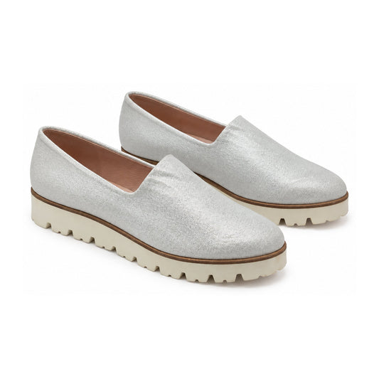White Net Slip On Dress Shoe for Teens/Women