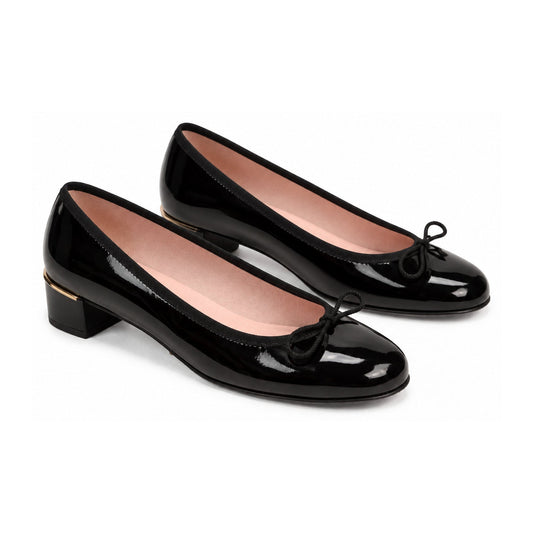 Black Patent Leather Heel for Teen/Women by Pretty Ballerinas