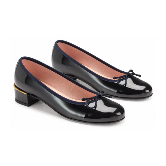 Navy Patent Leather Heel for Teen/Women by Pretty Ballerinas
