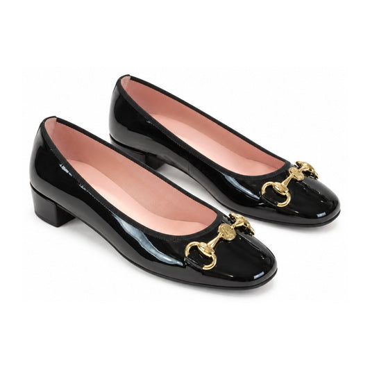 Black Patent Leather Heel for Teen/Women by Pretty Ballerinas