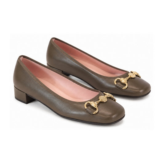Brown Soft Leather Heel for Teen/Women by Pretty Ballerinas