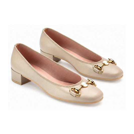 Gray Soft Leather Heel for Teen/Women by Pretty Ballerinas