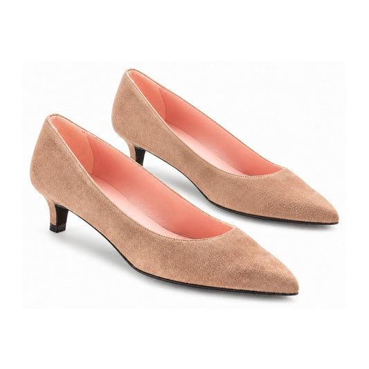 Taupe Suede Teen Pump