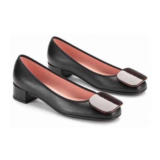 Black Soft Leather Heel for Teen/Women by Pretty Ballerinas