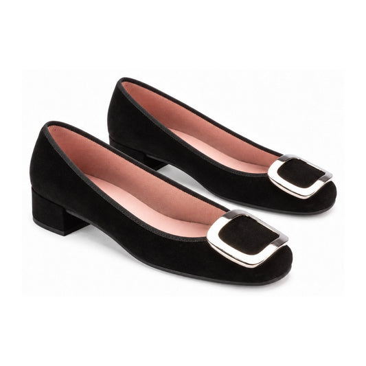 Black Suede Heel for Teen/Women by Pretty Ballerinas
