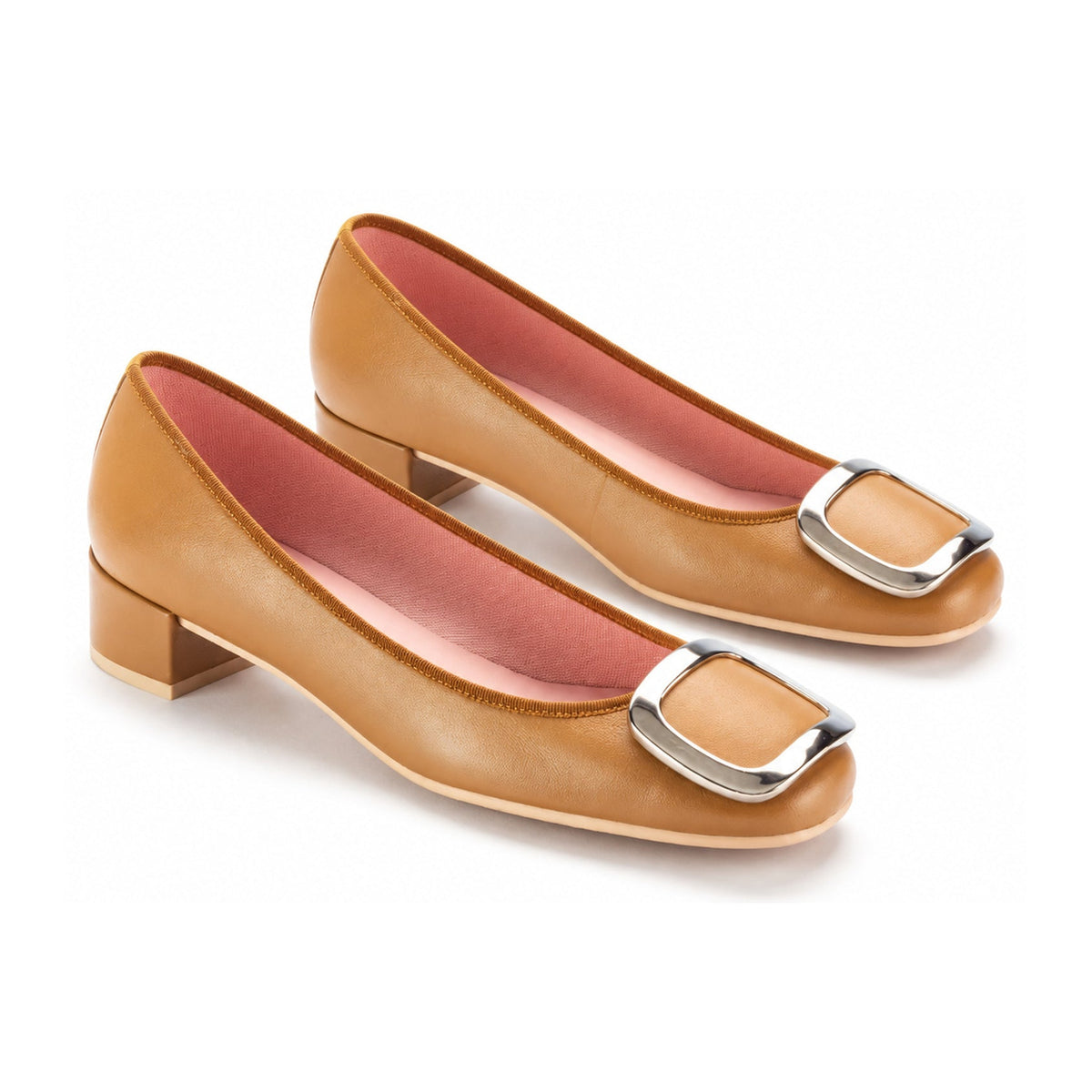 Tan Soft Leather Heel for Teen/Women by Pretty Ballerinas