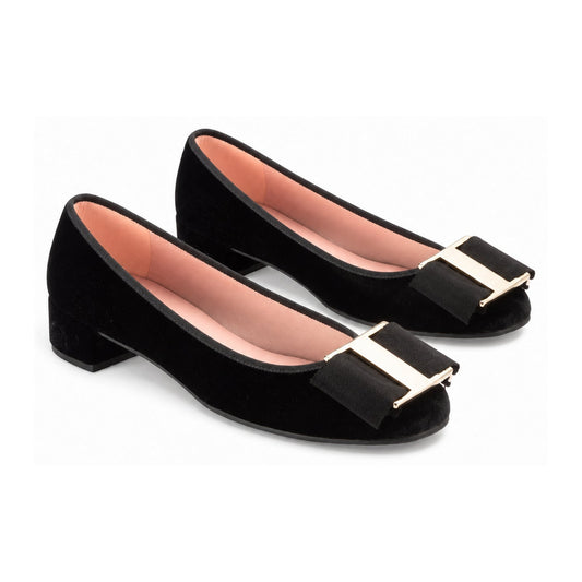 Black Velvet Heel for Teen/Women by Pretty Ballerinas