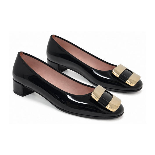 Black Patent Leather Heel for Teen/Women by Pretty Ballerinas