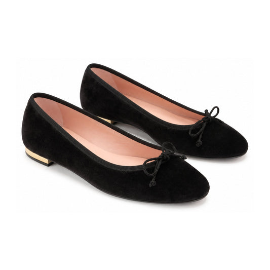 Black Velvet Flats for Teen/Women by Pretty Ballerinas