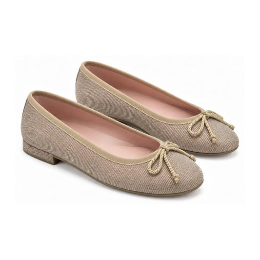 Nude Glitzy Flats for Teen/Women by Pretty Ballerinas